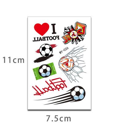 Soccer Match Temporary Tattoos - 60PCS Kids Face Stickers for Soccer Party Favors - Buy Online on GoSupps.com