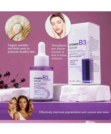 4PCS Vitamin B3 Facial Serum Vitanin E Remove Black Spots Freckle Fade Melanin Pigmentation Brighten - Buy Online on GoSupps.com