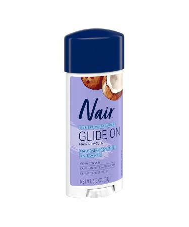 Nair Hair Remover Sensitive Formula Glide On Depilatory Cream 3.3 oz - Gentle Hair Removal Solution - Buy Online on GoSupps.com