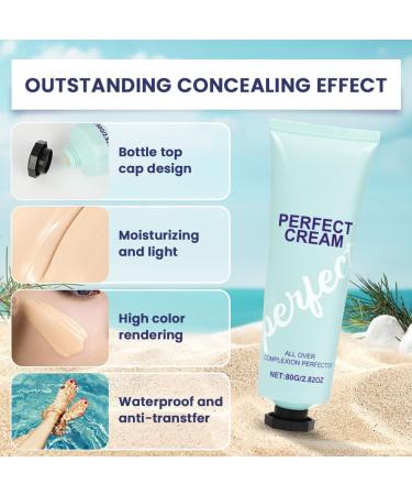 LOPHE Body Coverage Perfector 2 pieces Body Makeup Concealer Even Skin Tone Moisturizing Full Coverage Concealer Waterproof and Sweatproof Light Foundation 80 g 2 x 80 g Body Makeup Concealer - Buy Online on GoSupps.com