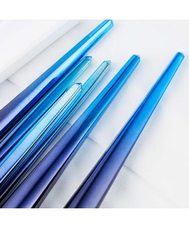 Blue Gradient Makeup Brush Set - Soft Eyeshadow & Concealer Brushes for Flawless Application | International Shipping Available - Buy Online on GoSupps.com