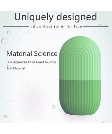 Joyeee Ice Face Roller - Reusable Silicone Mold for Facial Massage & Skin Care - Reduce Puffiness, Shrink Pores, Anti Wrinkle - Striped Green - Buy Online on GoSupps.com