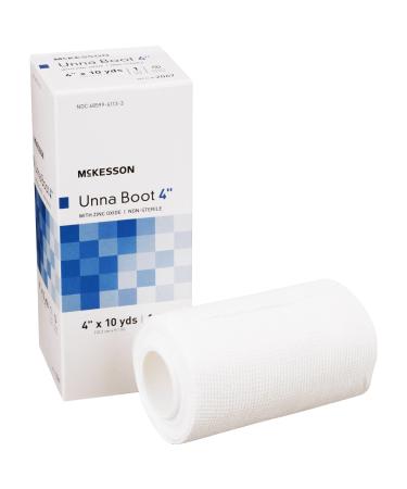 McKesson Unna Boot with Zinc Oxide Non-Sterile 4 in x 10 yd 1 Roll 12 Packs 12 Total