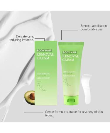 Body Hair Removal Cream - 100g Hair Removal Cream with Spatula Fast and Gentle Cream for Sensitive Skin - for Personal Use - Women and Men - Body Face Pubic Hair Legs Underarms - Buy Online on GoSupps.com