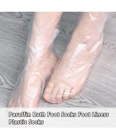 Bunhut 400PCS Disposable Paraffin Bath Foot Liners - Thermal Therabath Wax Treatment Booties for Pedicure - Plastic Socks for Foot Covers - Buy Online on GoSupps.com