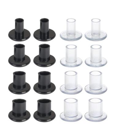 Uyst lanchen 8 pair high heels protectors heel stopper high heels cap anti -slip design suitable for irregular soil grass outdoor activities xs/s/m/l cours black transparent