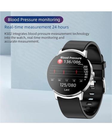 KS02 Non-Invasive Blood Glucose Test Smart Watch with NFC, Bluetooth for Android & iOS - White - Buy Online on GoSupps.com