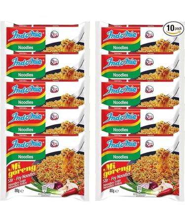 Indomie Mi Goreng Stir-Fry Noodles - Original Flavor 80g (Pack of 10) | Authentic Indonesian Instant Noodles | Versatile Meal Option | Ready in 3 Minutes - Buy Online on GoSupps.com