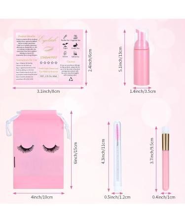 Lash Shampoo Bottle Brushes Set with Empty Bottles, Labels, Mascara Wands, Cleansing Brushes, and Bag - 50 Pcs Total - Buy Online on GoSupps.com