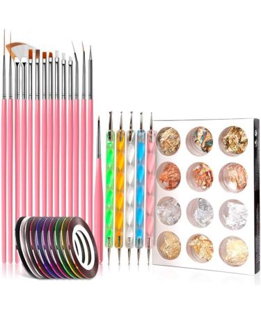 Nail Art Tools Nail Painting Brushes Dotting Pens Designers Manicure Tapes Kit Nail Art Tools - Buy Online on GoSupps.com