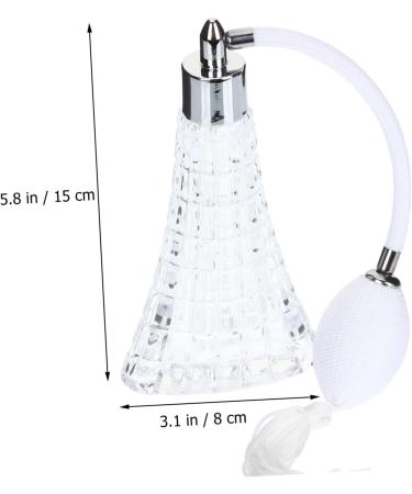 POPETPOP Perfume Bottle Vintage Style Empty Perfume Vintage Perfume Crystal Decor Portable Small Perfume Spray Bottle Vintage Decor Dispenser Essential Oil Travel White Glass 15x8cm White - Buy Online on GoSupps.com