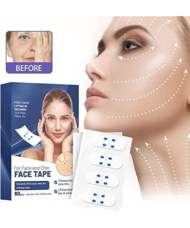 Dajidafu 60 Pieces Women Face Lifting Wrinkle Patch Home Traveling Chin Forehead Anti-aging Anti-wrinkle Stickers Skin Care - Buy Online on GoSupps.com