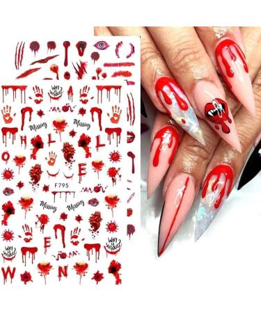 Manicure Snake Adhesive Decals Maple Leaf Nail Stickers Anime Skull Bone 3D Halloween Design Nail Art(F-799) - Buy Online on GoSupps.com