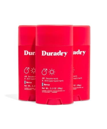 Duradry Antiperspirant Deodorant for Women and Men - Anti Sweat Maximum Strength Deodorant Excessive Sweat Protection for Armpits Naturally Neutralize Odor - Barca 2.3 Oz (Pack of 3) 3 Ct - Barca (Sweetwater + Sea Salt)
