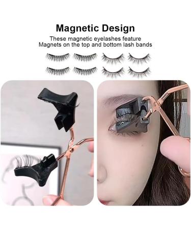 Magnetic False Eyelash Eyelashes Short Set with 2 Pairs Magnetic False Eyelashes for Parties Natural Lashes for Weddings Birthday Gifts(size:B) - Buy Online on GoSupps.com