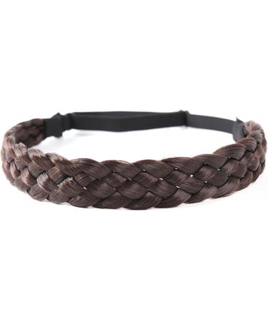 Braid Headband 5 Strands Synthetic Hair Braided Headband Chunky & Wide Plaited Braid Hair Band Adjustable Elastic Stretch Hairpiece for Girls (Style 3) - Buy Online on GoSupps.com