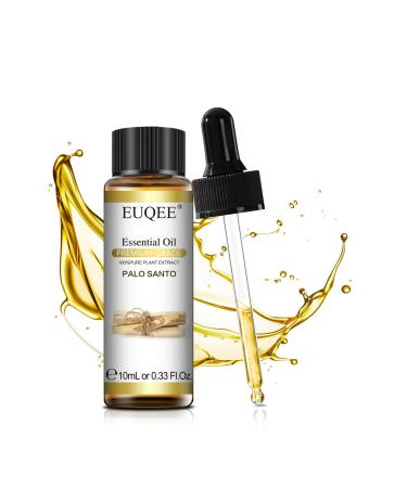 EUQEE Palo Santo Essential Oil 10ml Pure Natural Palo Santo Oils Aromatherapy Essential Oils for Diffusers for Home Relax Humidifiers Palo Santo 10.00 ml (Pack of 1)