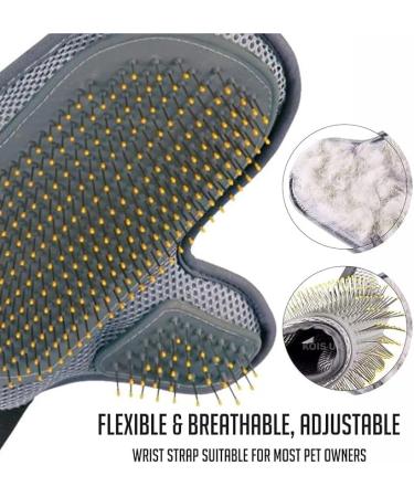 Pet Grooming Glove Dog Grooming Brush Glove Bathing Washing Hair Remover Brush Deshedding Brush Glove Pet Hair Remover Mitt Five Finger Gloves Perfect for Pet Dog & Cat - Buy Online on GoSupps.com