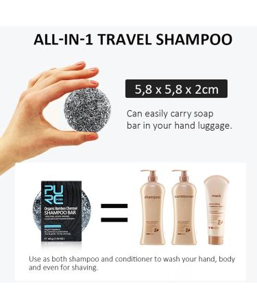 Hair Darkening Shampoo Bar Bamboo Charcoal Shampoo Soap - Handmade Solid Shampoo Bar for Curly Hair & Dry Damaged Hair Truejoy Cleansing Grease - Buy Online on GoSupps.com
