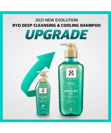 Ryo Scalp Deep Cleansing & Cooling Shampoo 500ml | Anti-Dandruff Excess Sebum Care & Natural Ingredients for Smelly Scalp - Buy Online on GoSupps.com