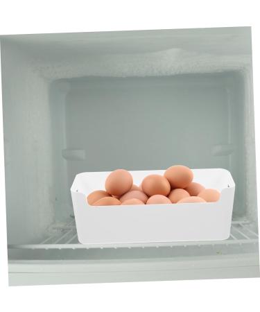 NUOBESTY 3pcs Fridge Food Container Vegetable Storage Containers for Refrigerator Storage Box Small Shelf White 25.5X9.5X8.5CM - Buy Online on GoSupps.com