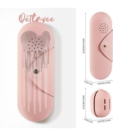 Qetlavee Makeup Pocket Silicone Bag | Travel Essentials - Brush Container & Sponge Holder | Easy Clean Magnetic Snap Design (Pink) - Buy Online on GoSupps.com