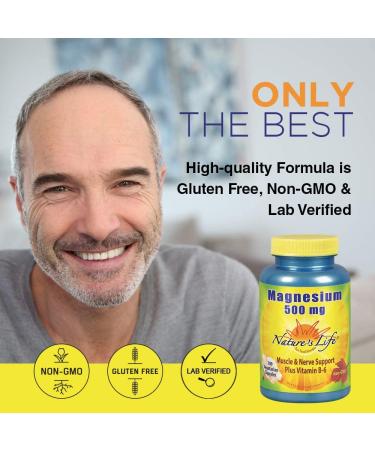 Nature's Life Magnesium 500 mg - 100 Capsules for Optimal Wellness - Buy Online on GoSupps.com