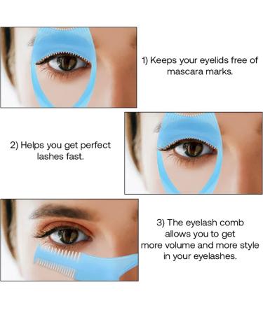 Pack of 2 Reusable 3 in 1 Mascara Eyelid Shields - Upper and Lower Mascara Guard Set - Buy Online on GoSupps.com