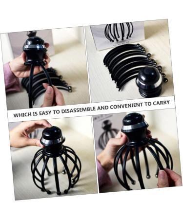 Coolhiya 1stk Head Massager & Manual Back Scratcher | Octopus Massage Tool for Relaxation & Scalp Care - 18x14.5cm Black - Buy Online on GoSupps.com