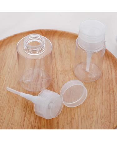 200ML Nail Polish Remover Pump Dispensers Empty Transparent Plastic Push & Down Bottle Container for Nail Polish and Makeup - Buy Online on GoSupps.com