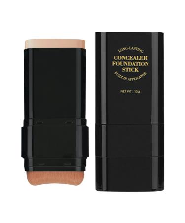 Hydrating Foundation Stick - Full Match Makeup 15G | Long-lasting dual-headed lightweight face cream with hydration for women and girls. Professional beauty cosmetic application.