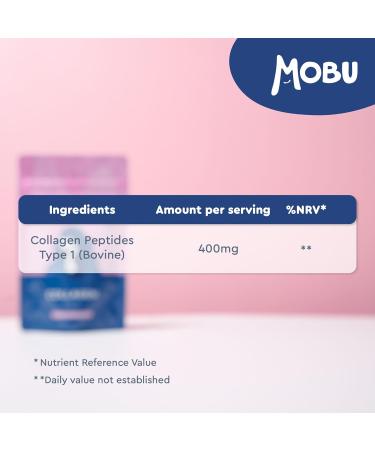 Collagen 400mg 120 Capsules | Hair Skin Joint Health Supplement | Bovine Type 1 Peptides | For Women & Men | MOBU UK - Buy Online on GoSupps.com