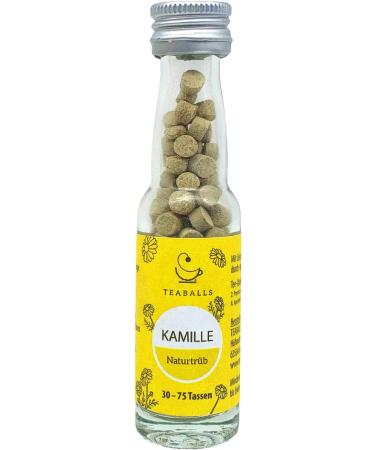 TEABALLS - Chamomile naturally cloudy (1 x 12g) | approx. 150 teaballs | for approx. 30-75 cups of tea | 100% pure vegetable | Known from: The thing of the year - Buy Online on GoSupps.com