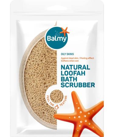 Balmy Naturel Luffa Sponge Bath Glove - Exfoliating Shower Gloves for Body Scrub & Massage - Buy Online on GoSupps.com