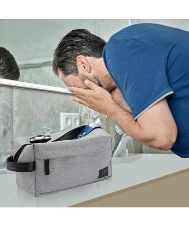 KK Water-Resistant Hanging Toiletry Travel Bag - Grey Gym Shaving Makeup Bag for Men & Women - Buy Online on GoSupps.com