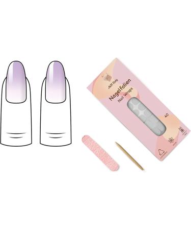 Ain Katy Violet Ombre Nail Film - 40 Ultra-Thin Self-Adhesive Nail Wraps for Stunning French Nail Designs - Buy Online on GoSupps.com