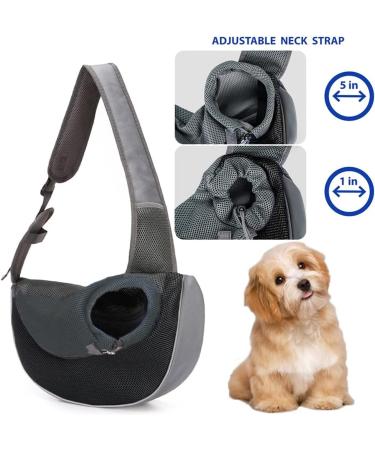Pet Sling Carrier Bag Dog Cat Hand-Free Sling Carrier Shoulder Bag Breathable Mesh Pet Puppy Travel Bag Handbag Adjustable Shoulder Strap Pet Tote Bag For Small Dog Cat Puppy Outdoor Walking Travel Grey - Buy Online on GoSupps.com