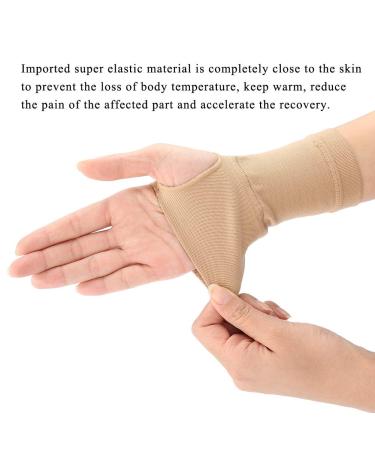Brrnoo Wrist Support Thumb Brace - Compression Fingerless Gloves for Tendonitis Arthritis & Carpal Tunnel Relief | M-Skin - Buy Online on GoSupps.com
