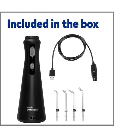 Waterpik Cordless Plus Water Flosser - Rechargeable Portable ADA Accepted | 4 Flossing Tips Ideal for Home & Travel - Satin Black WP-462 - Buy Online on GoSupps.com