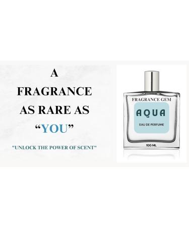 Fragrance Gem Aqua Perfume for Men | Eau De Parfum Spray |Fresh Spicy Fragrance Accords | 100 ml - Buy Online on GoSupps.com
