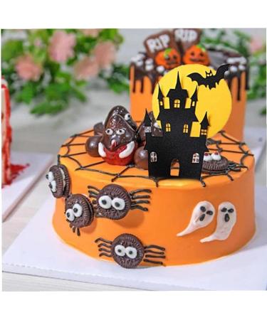 Halloween Cake Topper Haunted House Cake Topper Halloween Cake Decoration Ghost Cake Decoration Pumpkin Cupcake Decoration for Wizard Party Ghost Party Spider Party Style2 - Buy Online on GoSupps.com