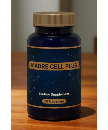 New Madre Cell Plus - Stem Cell Made of Purest AFA Gluten Free Blue Green Algae - 60 Capsules 1 Bottle