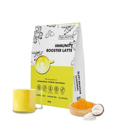 NAMHYA Immunity Booster Latte 100% Natural with Goodness of Turmeric Ashwagandha Coconut Flakes Tulsi (Basil) & Moringa 3.53 oz