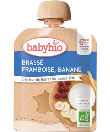 Babybio French Cow Milk - Gourds Brewed Raspberry Banana 4x85 g - 6+ Months - ORGANIC - Buy Online on GoSupps.com