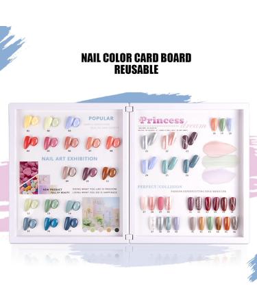 Nail Color Card Nail Display Book Magnetic Buckle Design Utomatic Adsorption Strong and Sturdy for Nail Salon for Nail Art Works Display - Buy Online on GoSupps.com