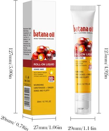 Batana Scalp Soothing Dense Hair Conditioning Roller Balls 2 Pi ces Huile De Batana Bio Pour La Croissance Des Cheveux Masque Capillaire Nourrissant Cheveux Plus pais Et Moins De Chute - Buy Online on GoSupps.com