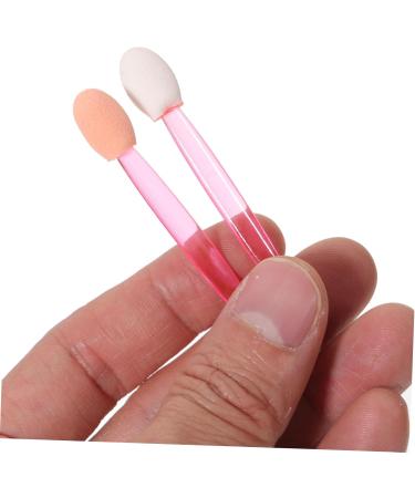 BELLIFFY 100pcs Eye Shadow Stick Girl Eyeshadow Makeup Brush Dual Side Eyeshadow Brushes Pink Rubber Cotton 6.20X0.50X0.50CM Pink - Buy Online on GoSupps.com