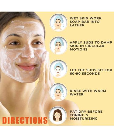 10% Sulfur Soap Bar for Acne & Oily Skin - Natural Cleanser with Lemongrass, Tea Tree Oil & Vitamin E - Buy Online on GoSupps.com