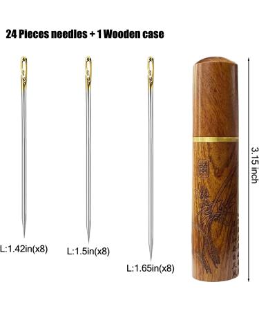 24 Pcs Self Threading Needles for Hand Sewing with Wooden Case - YAWALL - Buy Online on GoSupps.com
