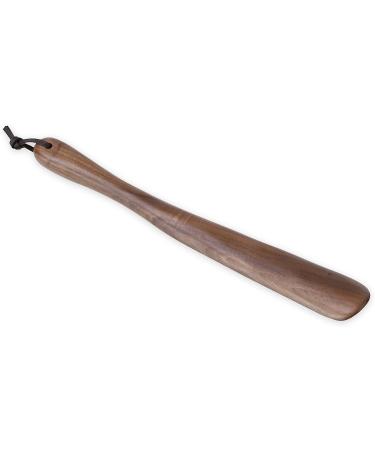 Muso Wood 15in Shoe Horn Long Handle for Seniors, Men, Women, Kids, Pregnancy - Walnut Wooden Shoehorn - Ergonomic Design - Buy Online on GoSupps.com